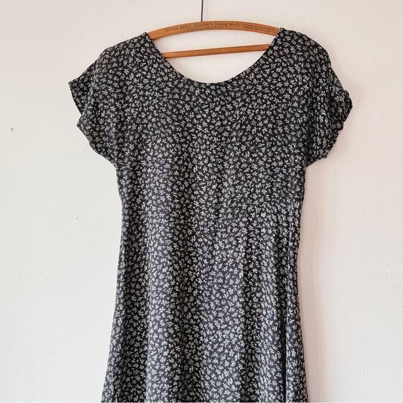 Vintage 90’s maxi lightweight ditzy floral cap sleeve dress size M - Picture 4 of 8